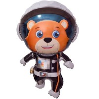 Фольгированный шар Медвежонок космонавт